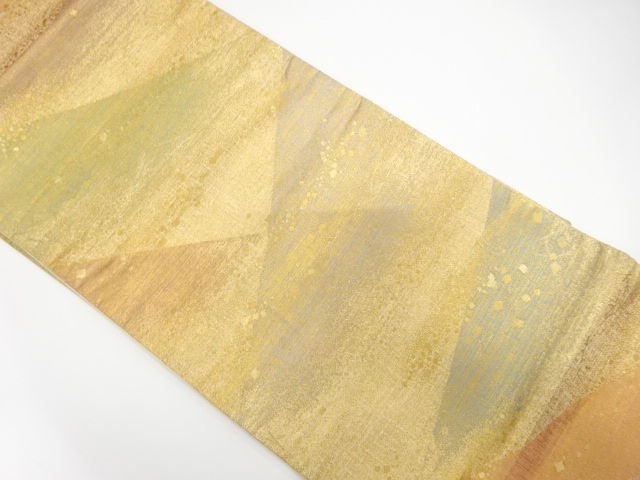 山並に箔散らし模様織り出し　袋帯